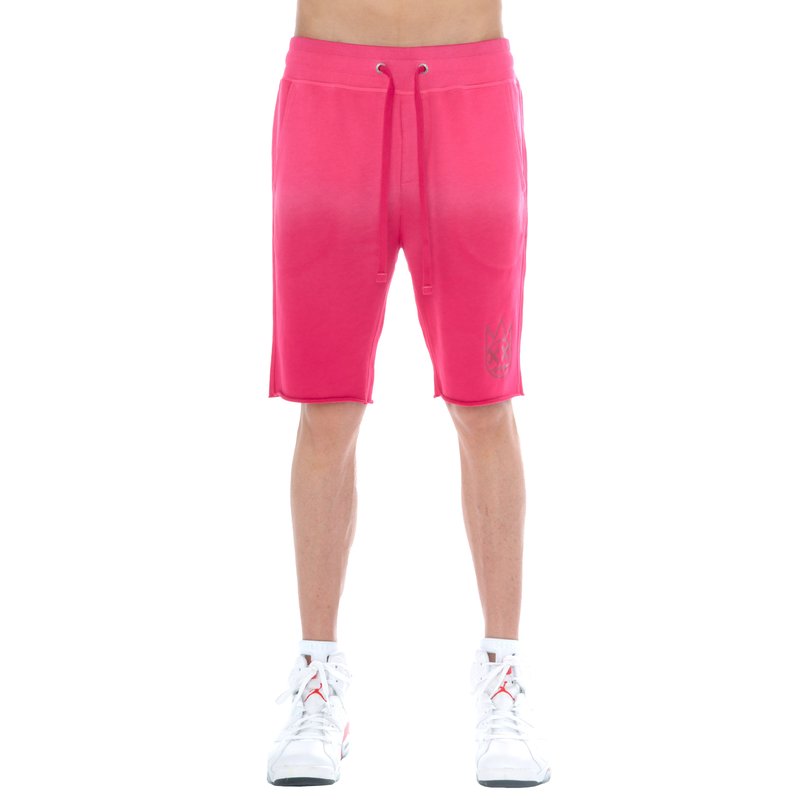 Shop Cult Of Individuality Sweatshorts In Vintage Red In Pink