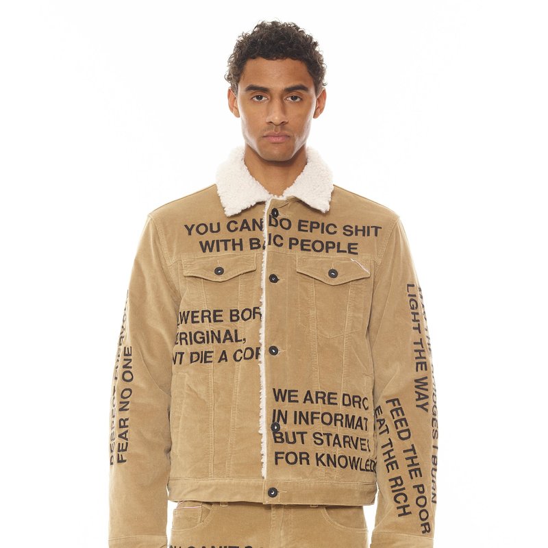 Shop Cult Of Individuality Type Ii Denim Jacket In Brown