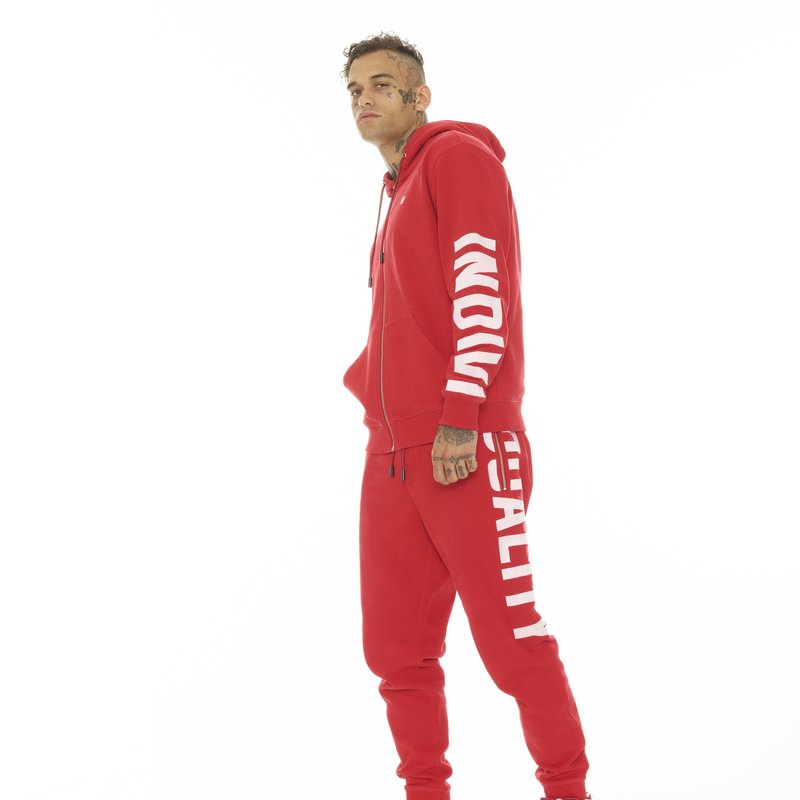 Cult Of Individuality Zip Hoody With Matching Sweat Pant In Red