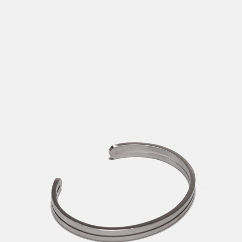 Curated Basics 2 Layers Steel Bracelet In Grey