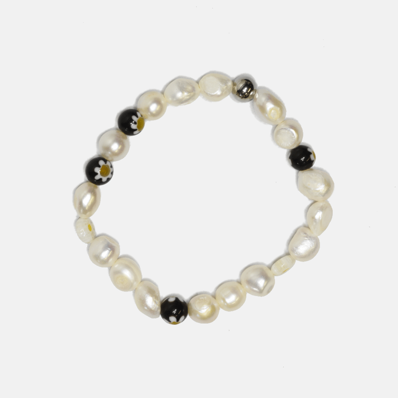 Shop Curated Basics Baroque Pearl Stretch Bracelet In White
