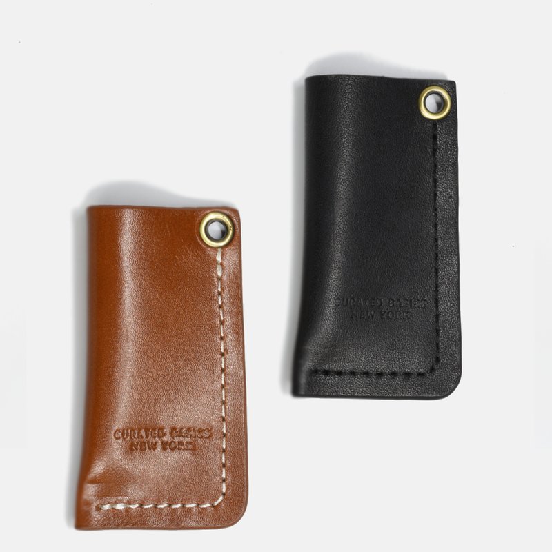 Curated Basics Bic Lighter Leather Case In Black
