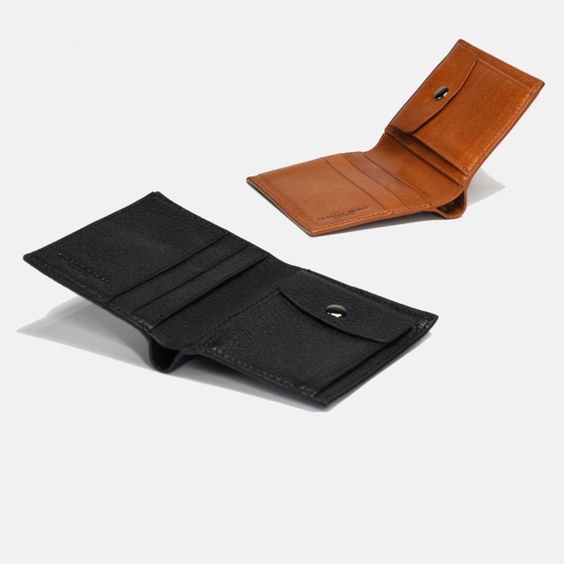 Curated Basics Bill-fold Wallet With Coin Pocket In Brown