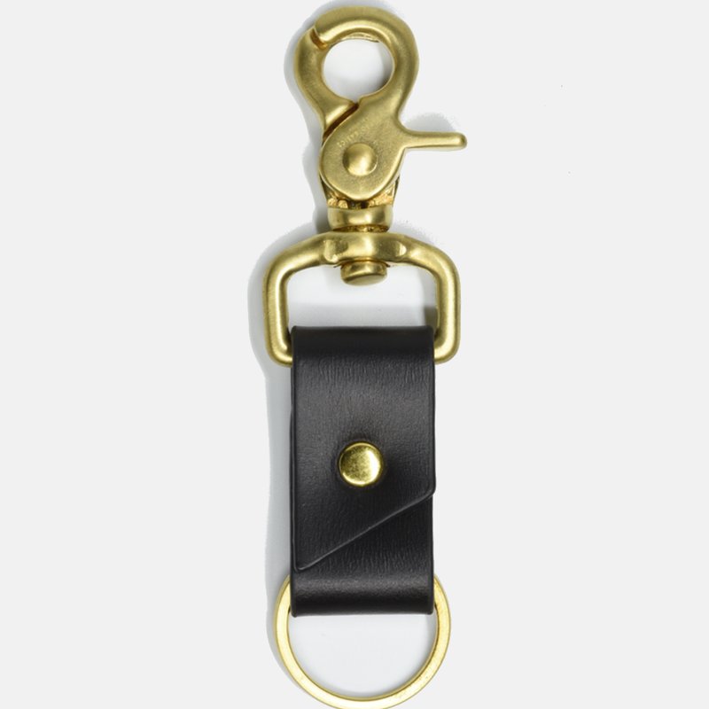 Curated Basics Black Leather Keychain