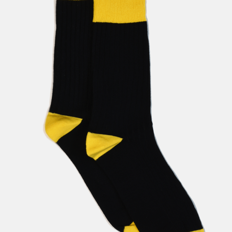 Curated Basics Black Ribbed Socks
