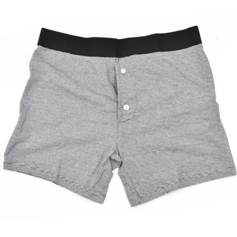 Curated Basics Black Striped Boxer Brief In Grey