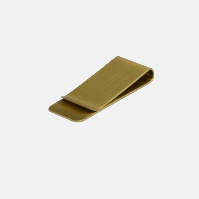 Curated Basics Blank Brass Money Clip In Gold