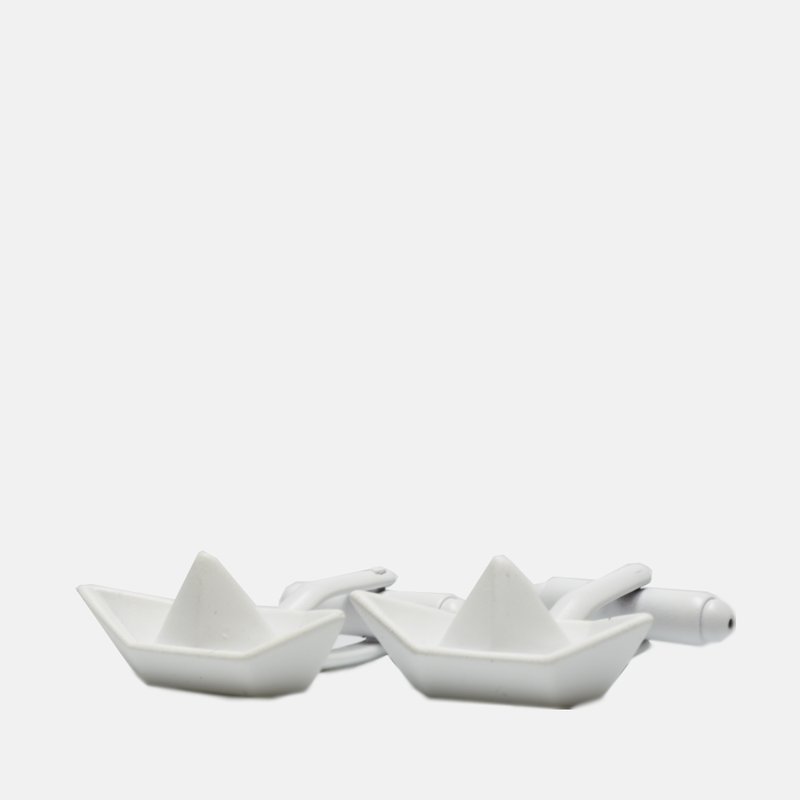 Curated Basics Boat Cufflinks In White