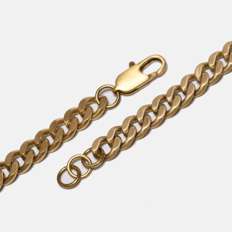 Curated Basics Brass Curb Chain Bracelet In Gold