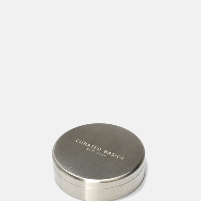 Curated Basics Brass Pill Case In Grey