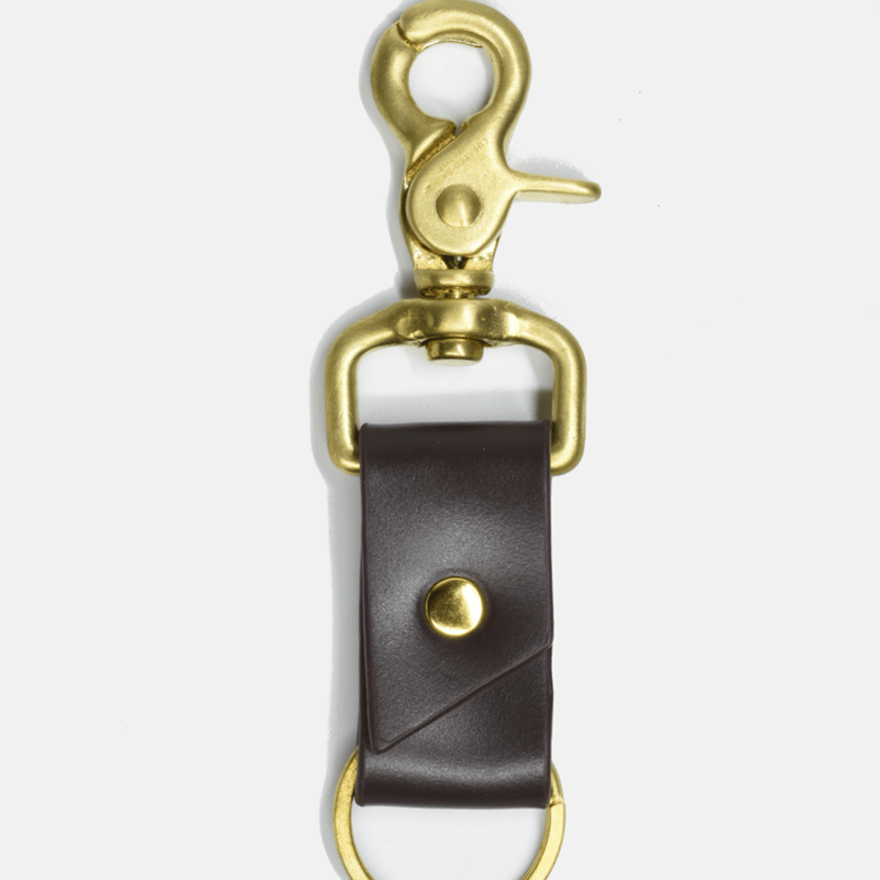 Curated Basics Brown Leather Keychain