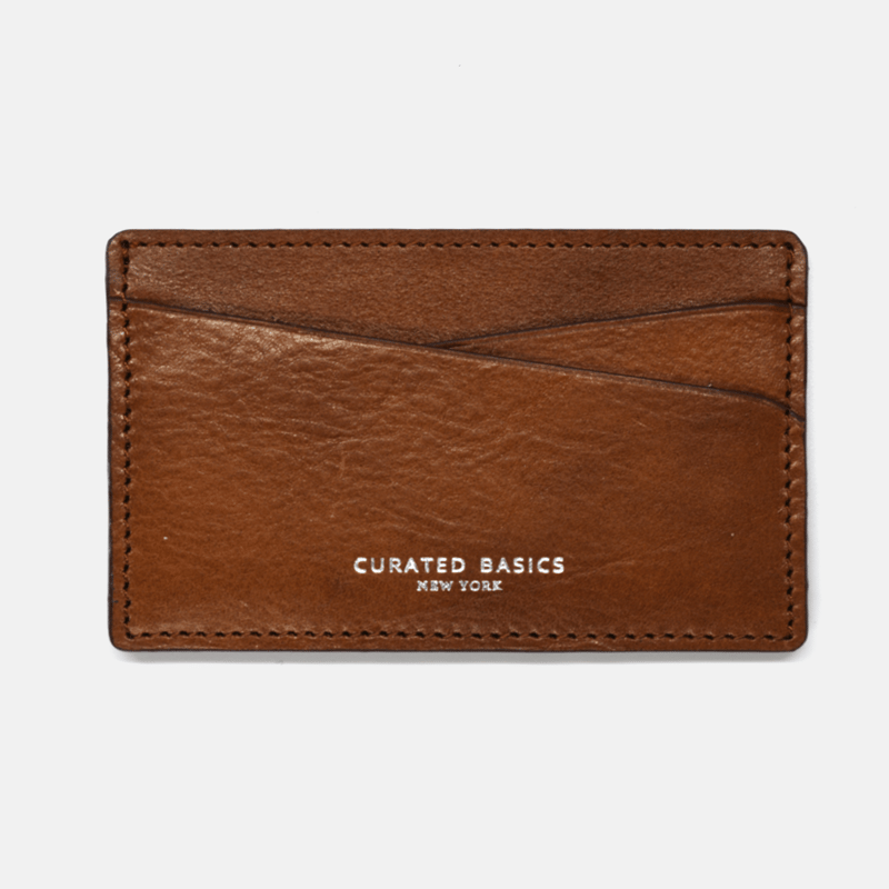 Curated Basics Cognac Brown Leather Cardholder