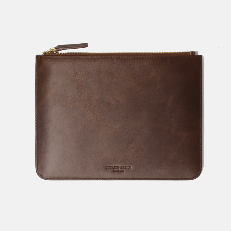Curated Basics Dark Brown Leather Pouch