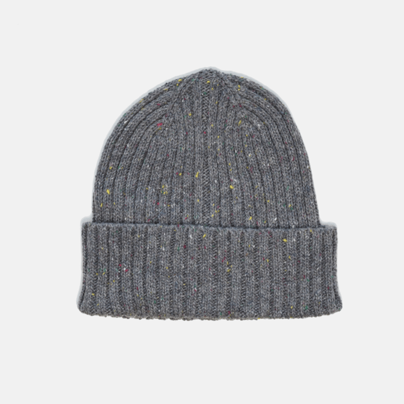 Curated Basics Donegal Wool Beanie In Grey