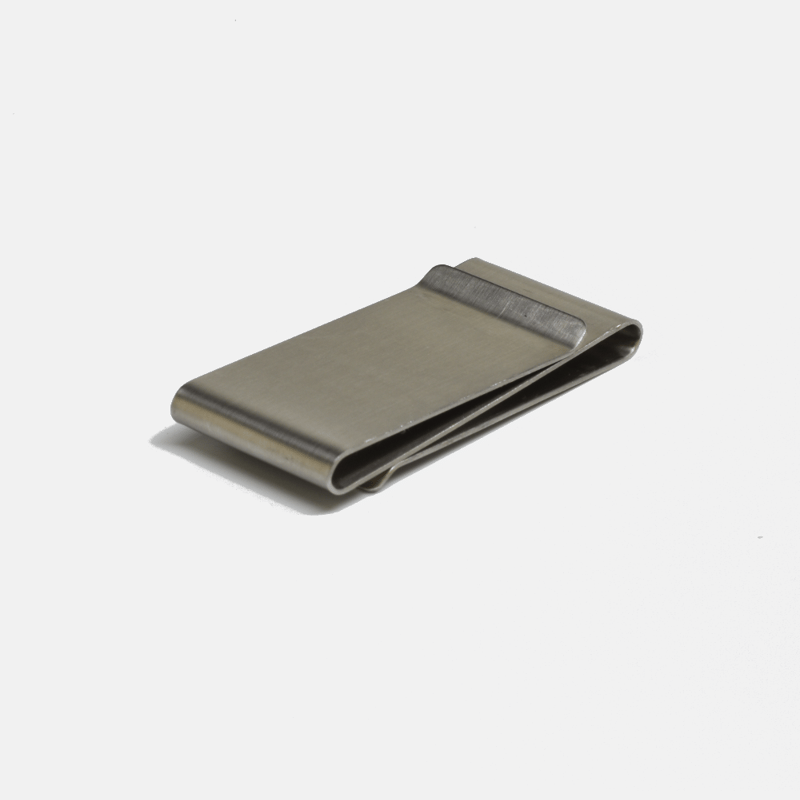 Curated Basics Double Sided Steel Money Clip In Green