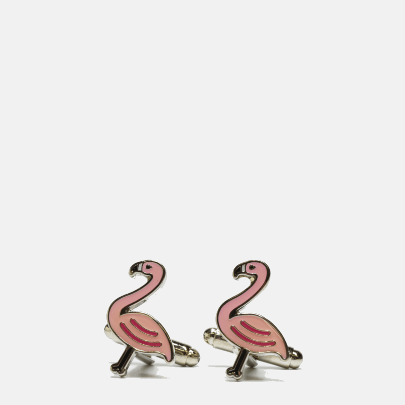 Curated Basics Flamingo Cufflinks In Pink