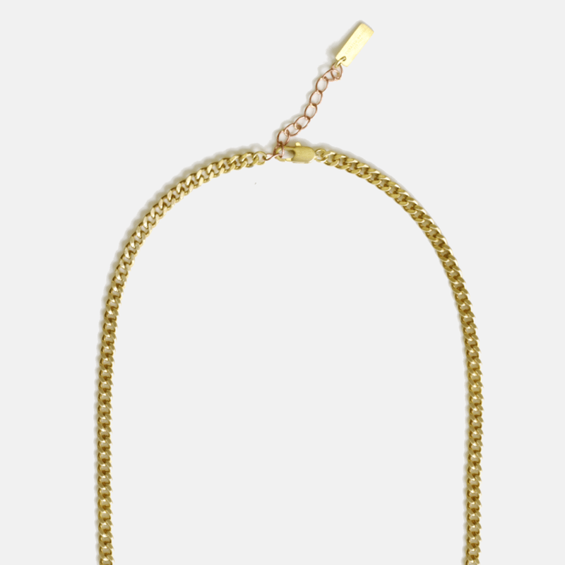 Curated Basics Flat Curb Chain Necklace In Gold