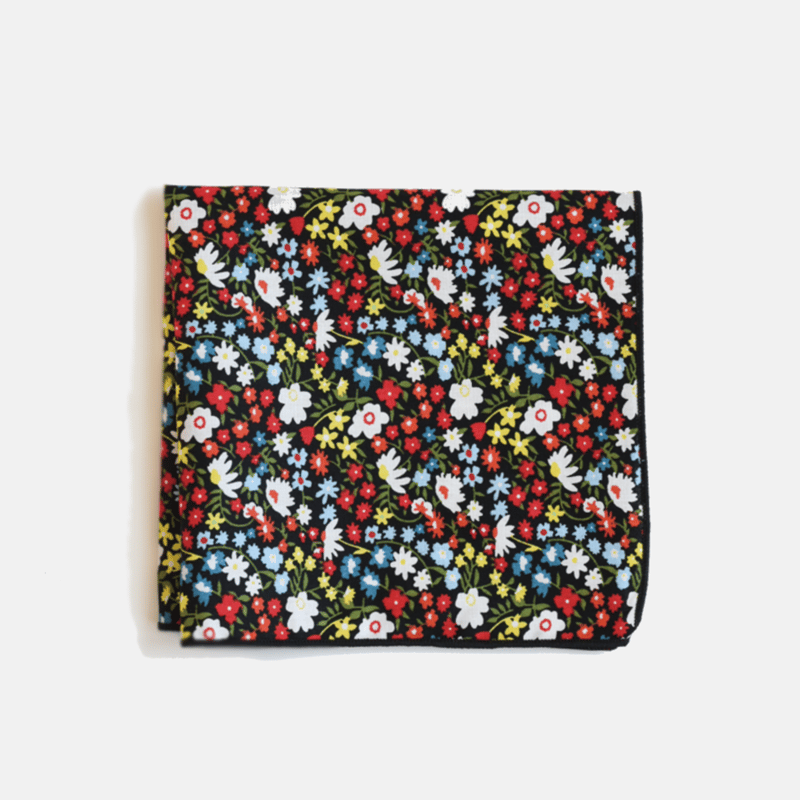 Shop Curated Basics Garden Floral Pocket Square In Red
