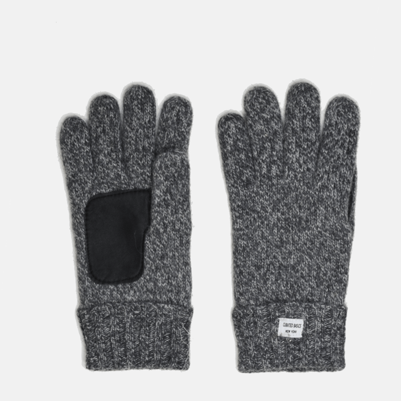 Curated Basics Grey Marled Wool Glove