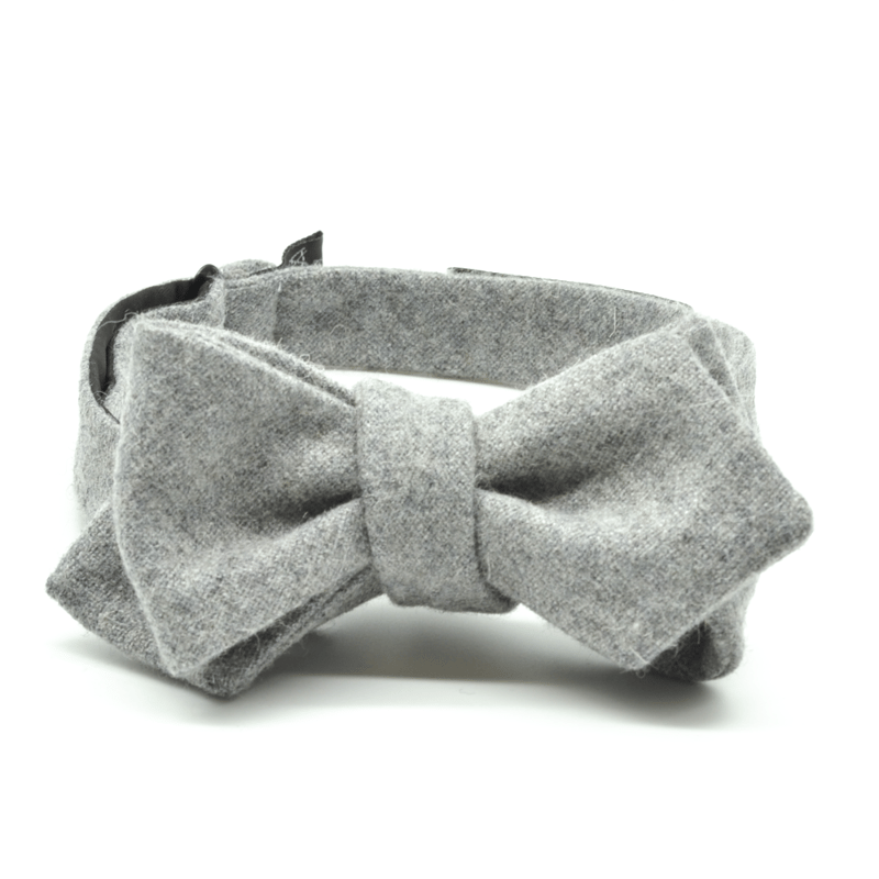Curated Basics Grey Wool Bow Tie