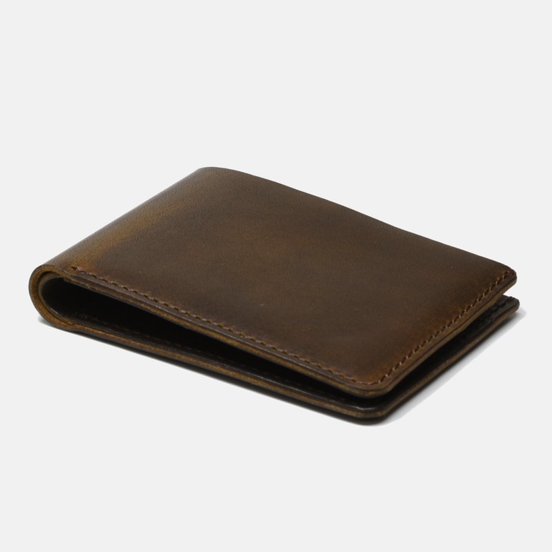 Curated Basics Horween Bill-fold Wallet In Blue
