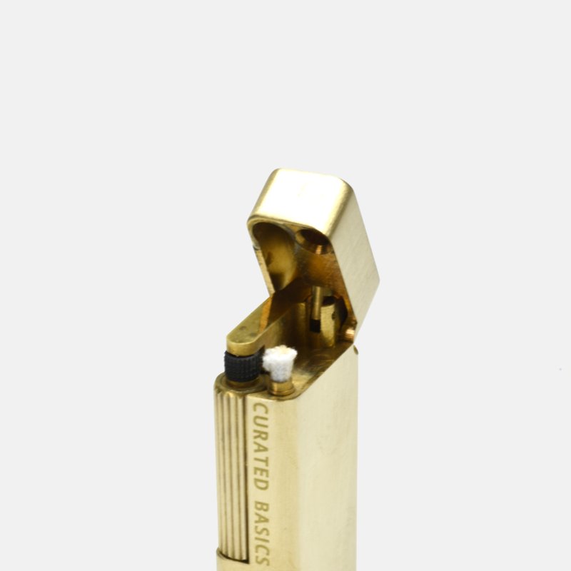 Curated Basics Kerosene Brass Lighter In Gold