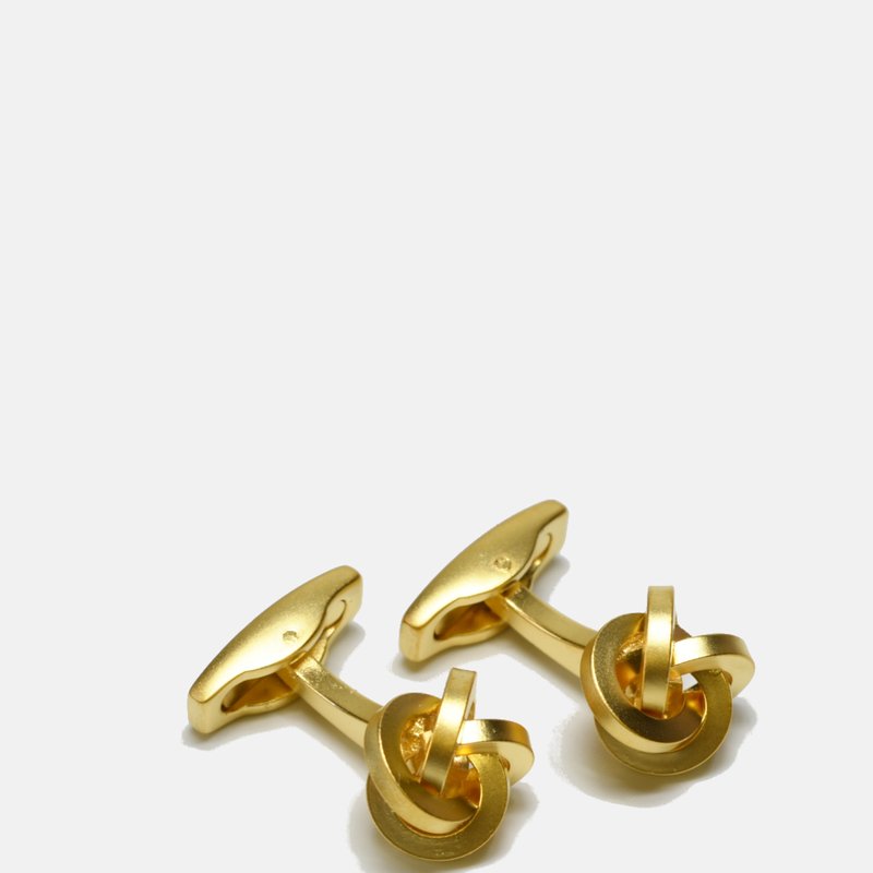 Curated Basics Knot Cufflinks In Gold