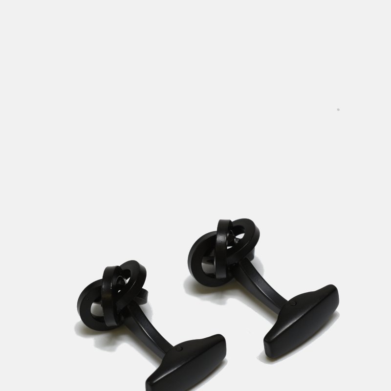 Curated Basics Knot Cufflinks In Black