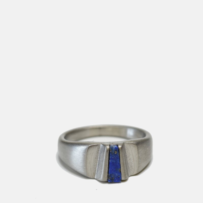 Curated Basics Lapis Lazuli Inlay Ring In Grey