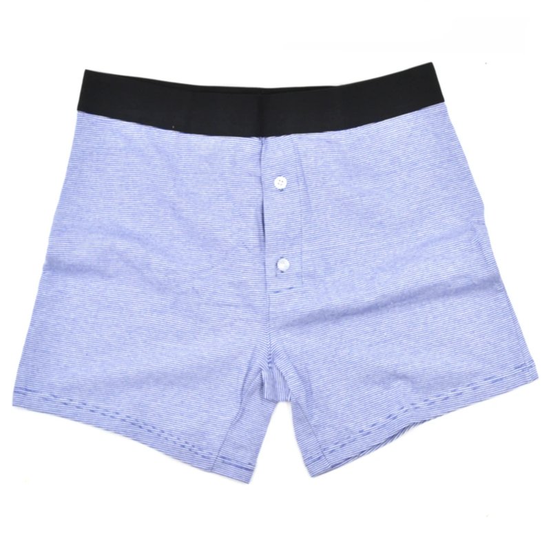 Curated Basics Light Blue Striped Boxer Brief