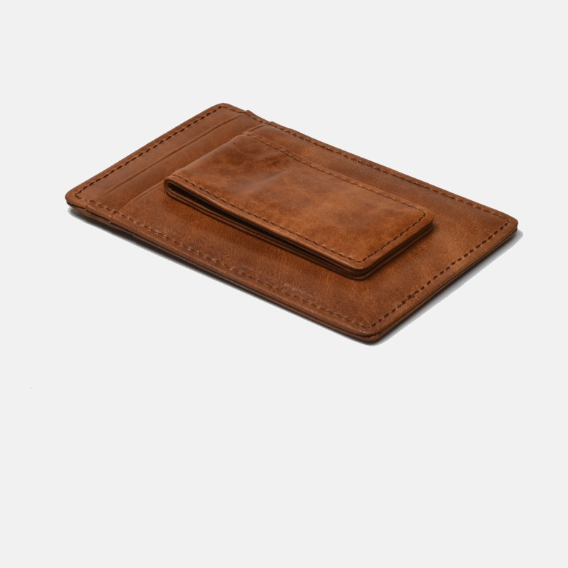 Curated Basics Magnetic Money Clip Wallet In Brown