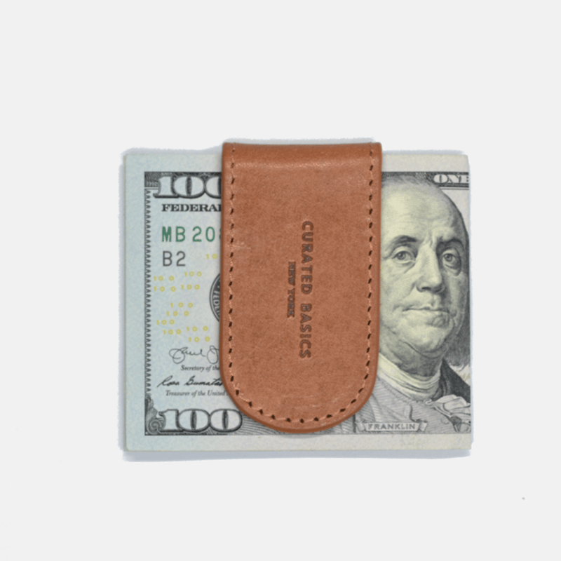 Curated Basics Magnetic Money Clip In Brown