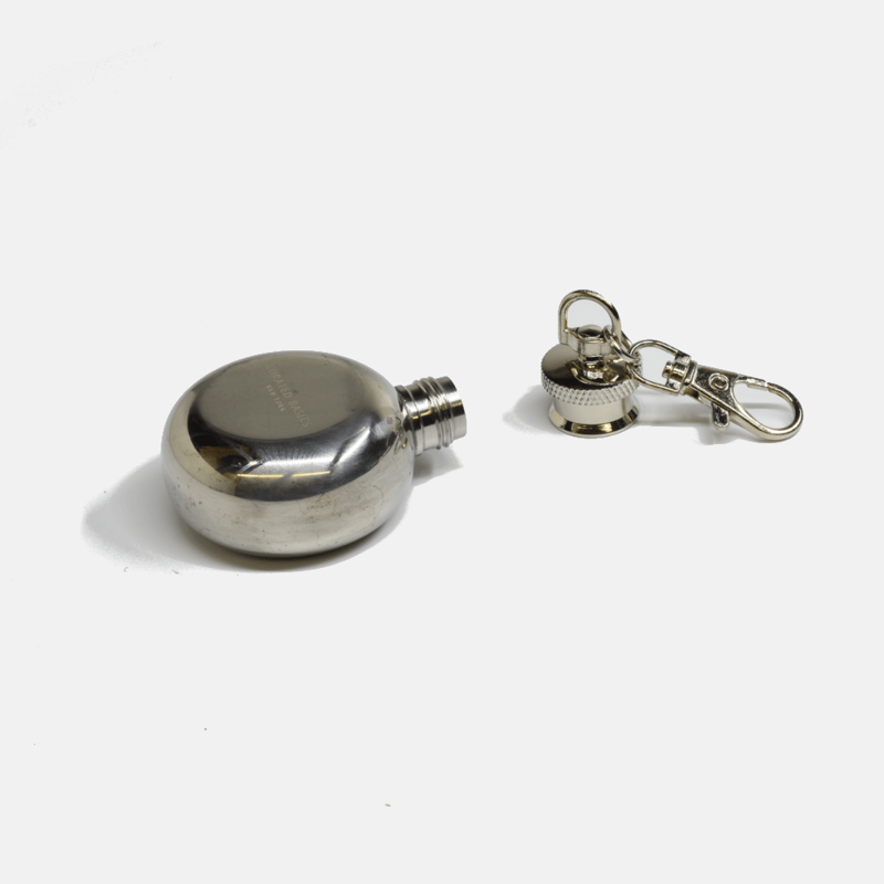 Curated Basics Mini Flask Keychain In Grey