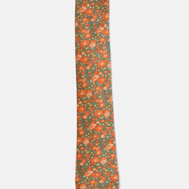 Curated Basics Orange Floral Tie