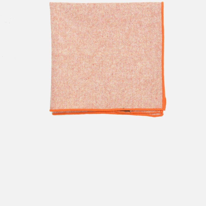 Curated Basics Orange Wool Pocket Square