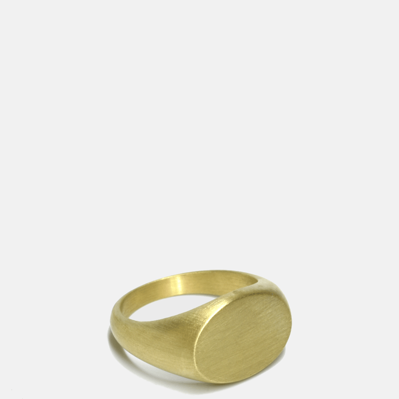 Curated Basics Oval Signet Ring In Gold