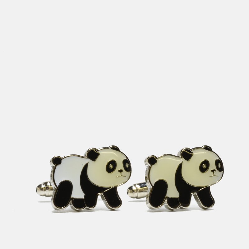 Curated Basics Panda Cufflinks In Black