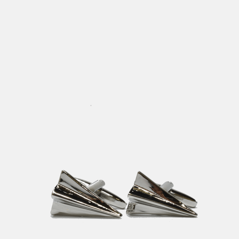 Curated Basics Paper Plane Cufflinks In Grey