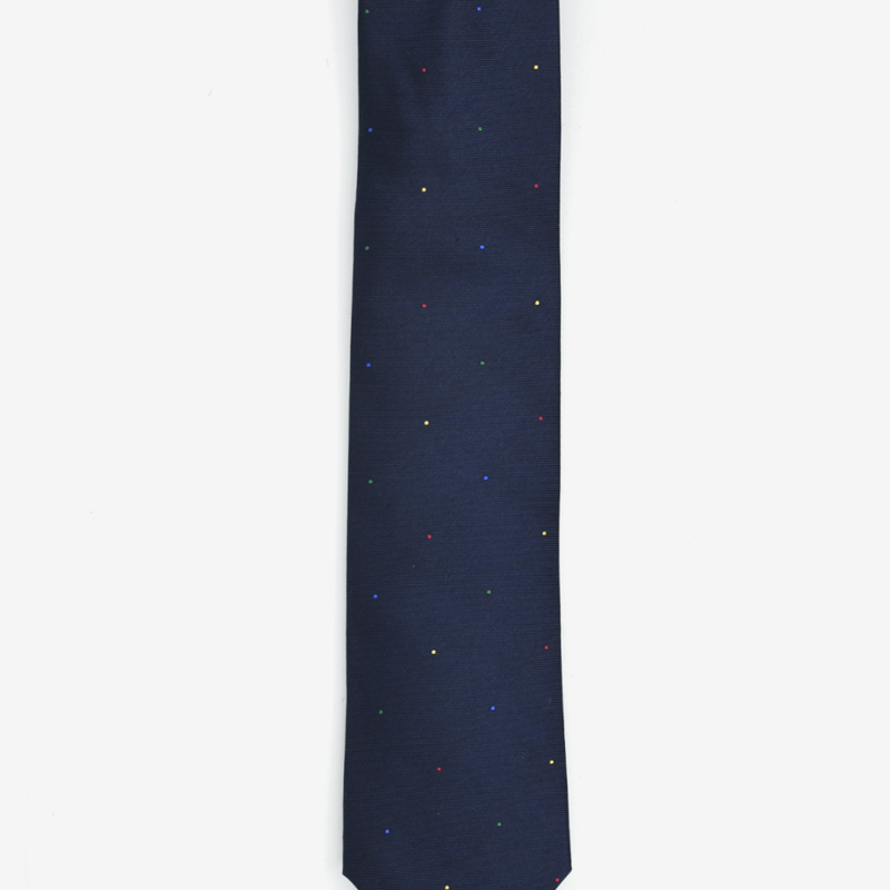 Curated Basics Pin Dots Tie In Blue