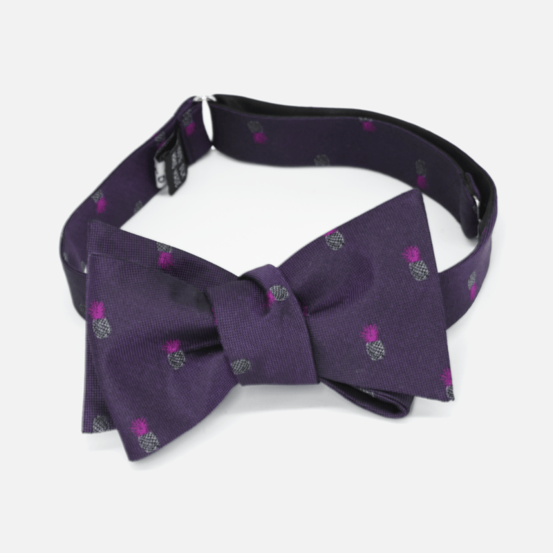 Curated Basics Pineapple Bow Tie In Purple
