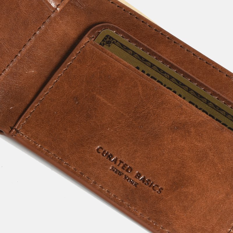 Curated Basics Slim Classic Bill-fold Wallet In Brown