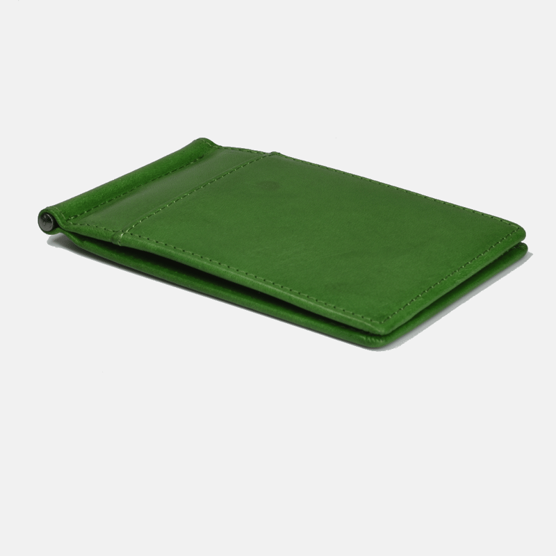 Curated Basics Slim Money Clip Wallet In Green