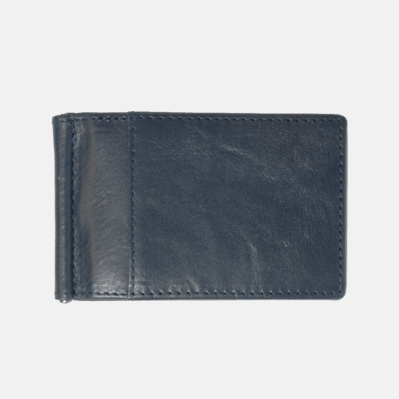 Curated Basics Slim Money Clip Wallet In Blue