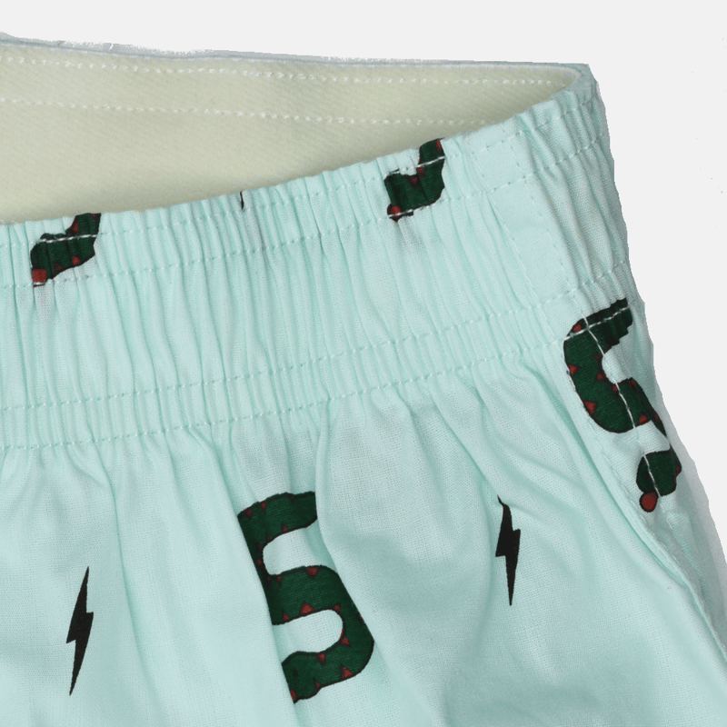 Curated Basics Snake Boxer In Green
