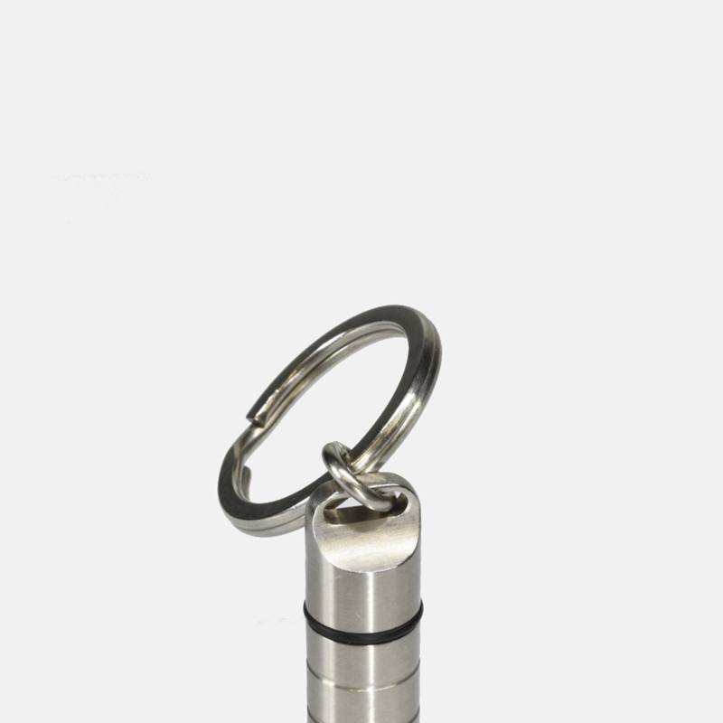 Curated Basics Steel Keychain Cash Tin In Grey