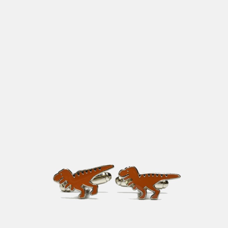 Curated Basics T-rex Cufflinks In Orange