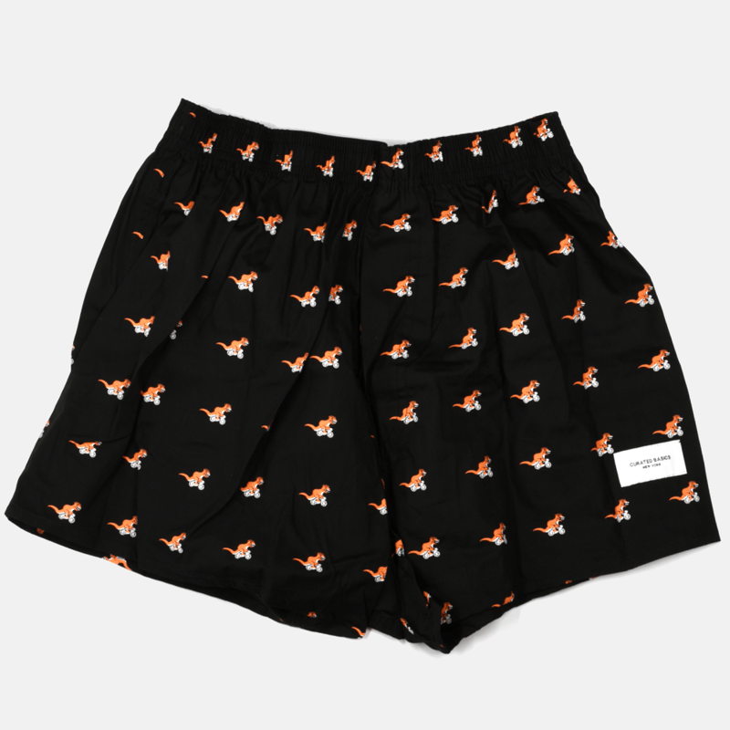 Curated Basics T-rex On A Bike Boxer In Black