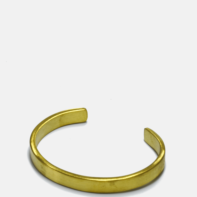 Curated Basics Wide Brass Cuff In Gold