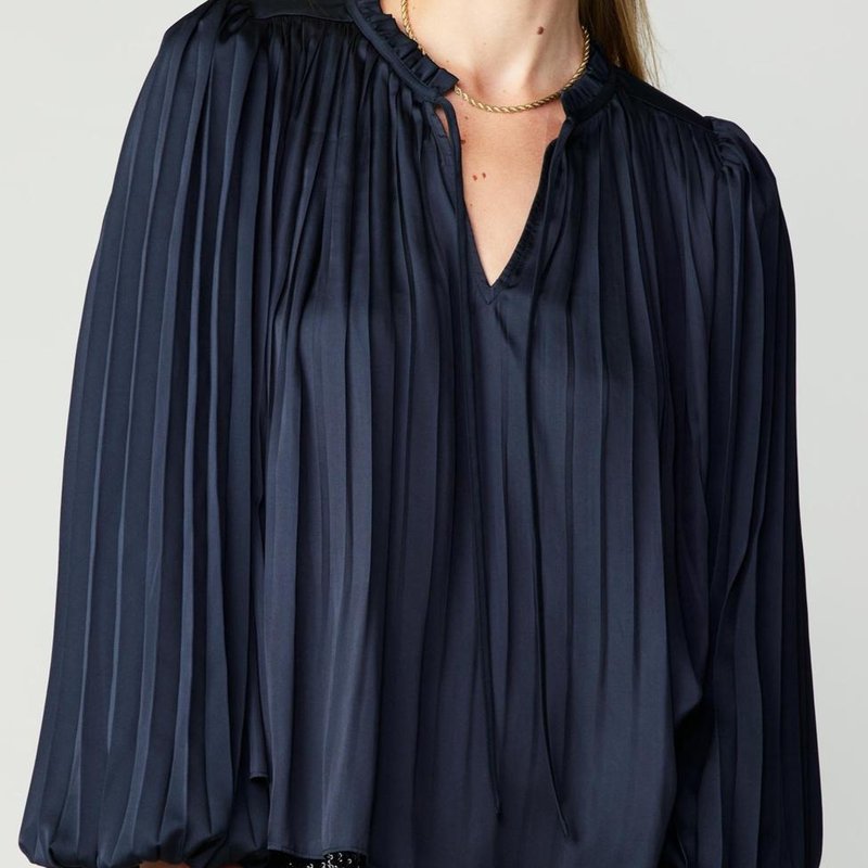 Shop Current Air Ballooned Sleeve Blouse In Black