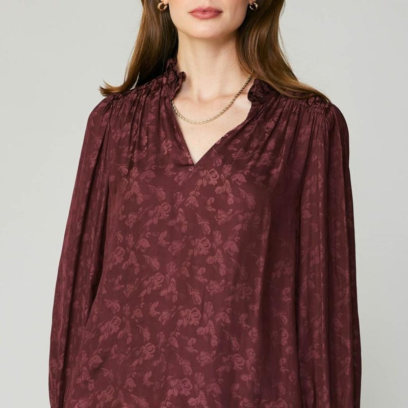 Shop Current Air Blouse With Floral Print In Red